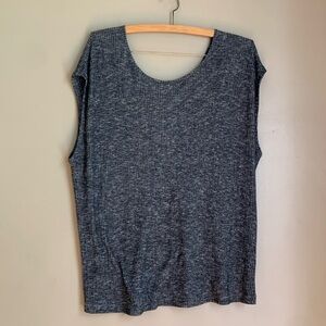 Rag & Bone Heather Gray V-Neck Tank Top faux knot size medium